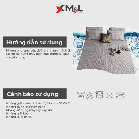 Chiếu điều hòa lụa Nano lót cao su non - Tencel Latex M&L CM1 0322-ML-CM1-P  