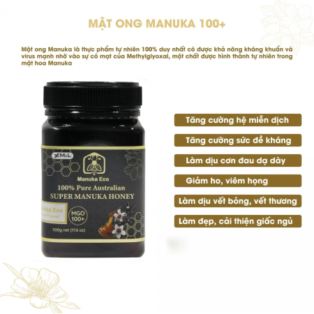 Mật Ong Manuka Eco MGO 100+ Chính Hãng Từ Australia - 500g