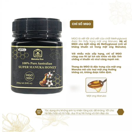 Mật Ong Manuka Eco MGO 100+ Chính Hãng Từ Australia - 250g