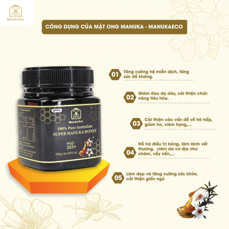 Mật Ong Manuka Eco MGO 265+ Chính Hãng Từ Australia - 500g