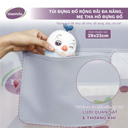 Thanh chắn giường điều chỉnh độ cao 4Babies 015 Hình cầu vồng 2.0M