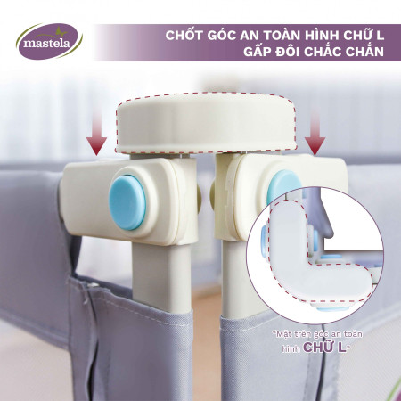 Thanh chắn giường điều chỉnh độ cao 4Babies 015 Hình cầu vồng 2.0M