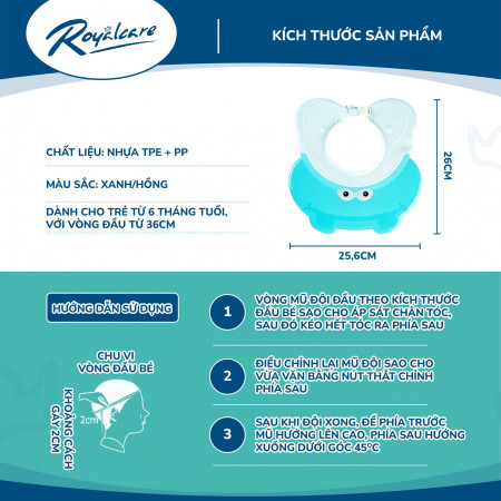 Mũ gội đầu hà mã - Royalcare TH-702