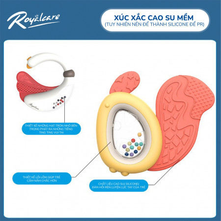 Đồ chơi xúc xắc gặm nướu 8 món có hộp đựng Royal Care 822-493-S8 màu sắc đáng yêu,âm thanh vui tai, thich thú