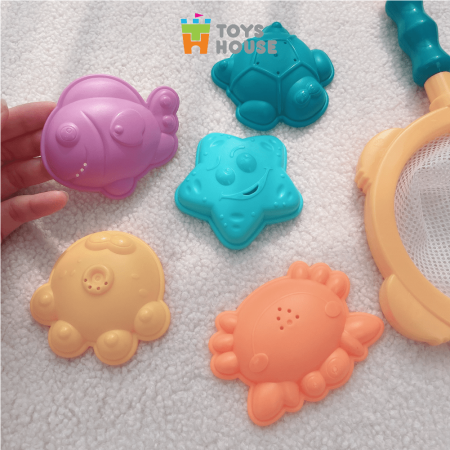 Vợt bắt cá, set 5 sinh vật biển ToysHouse HE0229