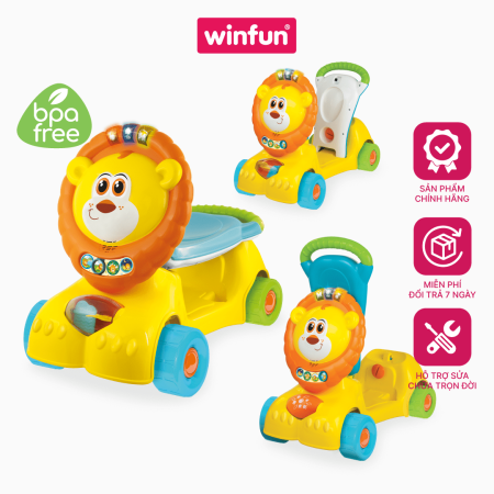 Xe tập đi sư tử kết hợp chòi chân, scooter Winfun 0855NL