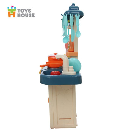 Bộ đồ chơi nhà bếp cho bé nấu nướng Toyshouse màu hồng.