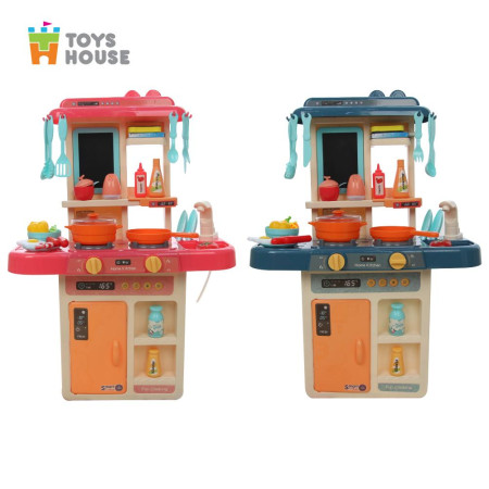 Bộ đồ chơi nhà bếp cho bé nấu nướng Toyshouse màu xanh.