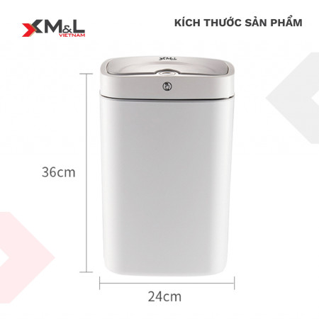 Thùng rác cảm ứng thông minh 18 lít M&L