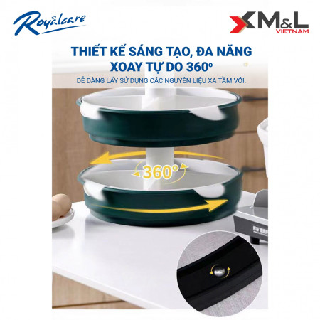 Khay kệ đựng thực phẩm lẩu 2 tầng/3 tầng xoay 360 độ M&L - Royalcare KL