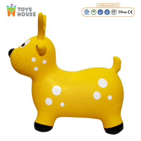 Thú Nhún Bơm Hơi Hình Tuần Lộc vàng Toys House TH319-PA14183