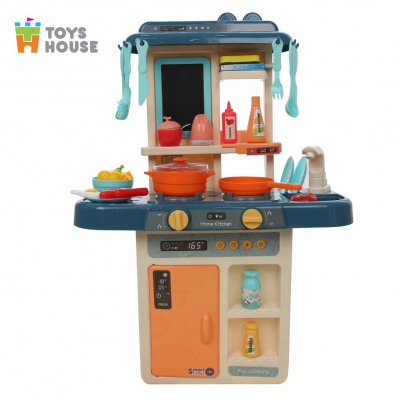 Bộ đồ chơi nhà bếp cho bé nấu nướng Toyshouse màu xanh.