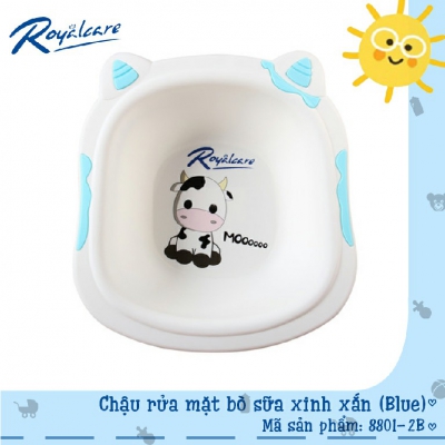 Chậu rửa mặt trẻ em in hình bò sữa xinh xắn Royalcare 8801-2