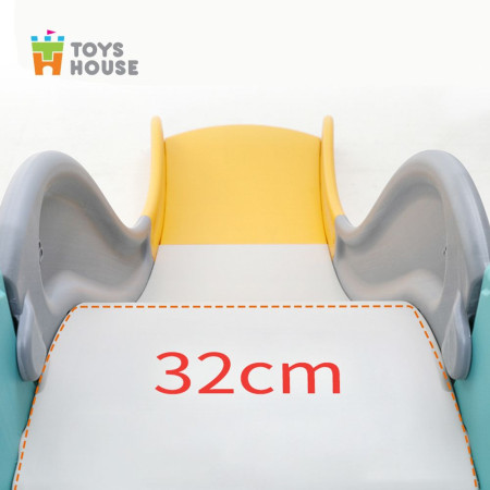 Xích đu kèm Cầu trượt hình Hải cẩu cho bé màu xanh ngọc KT 180*155*118 Toys House WM19020-B