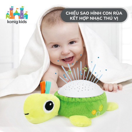 Đèn chiếu trăng sao ru ngủ Konig Kids 1021-KK-66205  có nhạc trắng ru ngủ, mang cả bầu trời vào giấc mơ con.