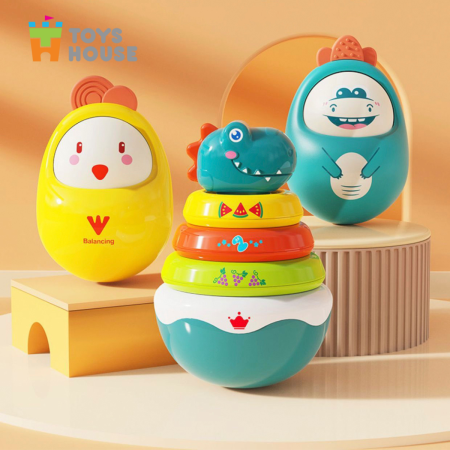 Đồ Chơi Lật Đật Cho Bé Hình Gà Con Dễ Thương Toyshouse HE0297