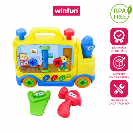 Đồ chơi dụng cụ cơ khí hình xe tải - bé tập làm kỹ sư - Winfun 0795-01 - Phiên bản nói tiếng anh