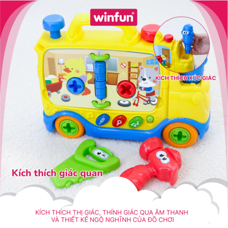 Đồ chơi dụng cụ cơ khí hình xe tải - bé tập làm kỹ sư - Winfun 0795-01 - Phiên bản nói tiếng anh