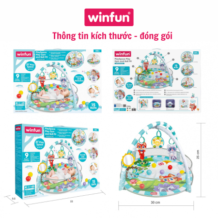 Thảm nằm chơi cho bé - Thay đổi theo từng giai đoạn phát triển của bé - Winfun 710000-NL